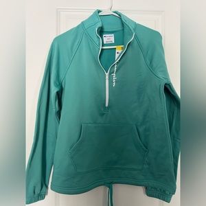 NWT Champion 1/4 zip teal pullover women’s size Small